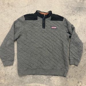 Vineyard Vines Quilted Shep Shirt Pullover - Grey XL